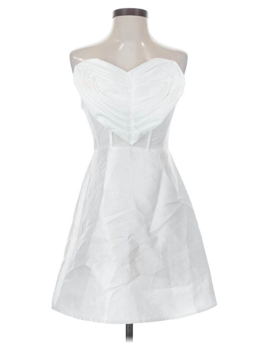 Strapless Sweetheart White A-Line Dress